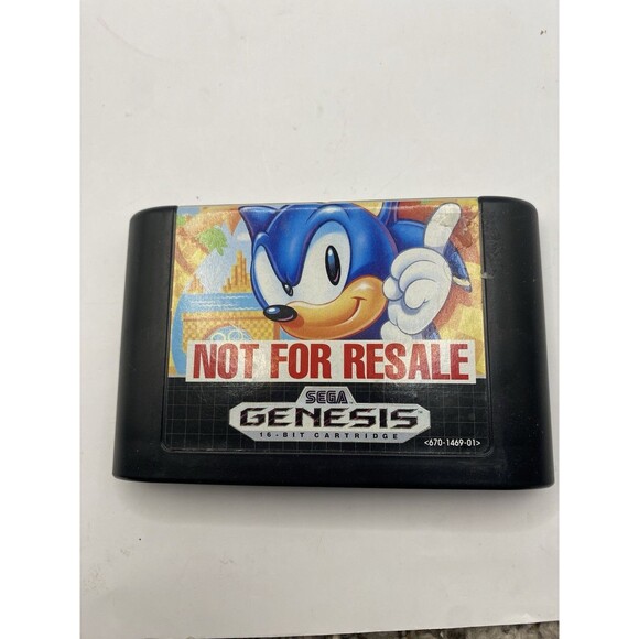 Sonic the Hedgehog Not For Resale (Sega Genesis, 1991) - TESTED & WORKS Retro - Picture 1 of 3